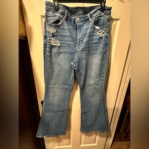 American Eagle Outfitters Women's Light Blue Flare Jeans